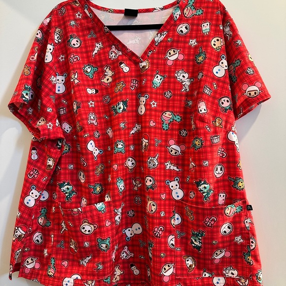 Tokidoki Christmas Scrub Top - Picture 1 of 3